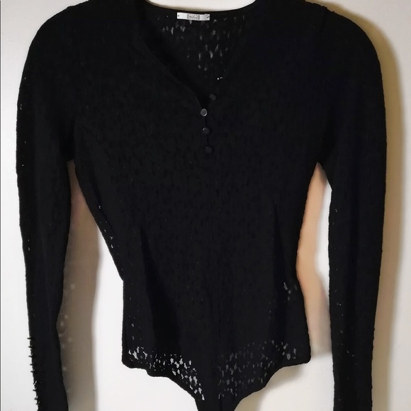 Wolford Long sleeve Lace Bodysuit Black Top - Picture 2 of 7